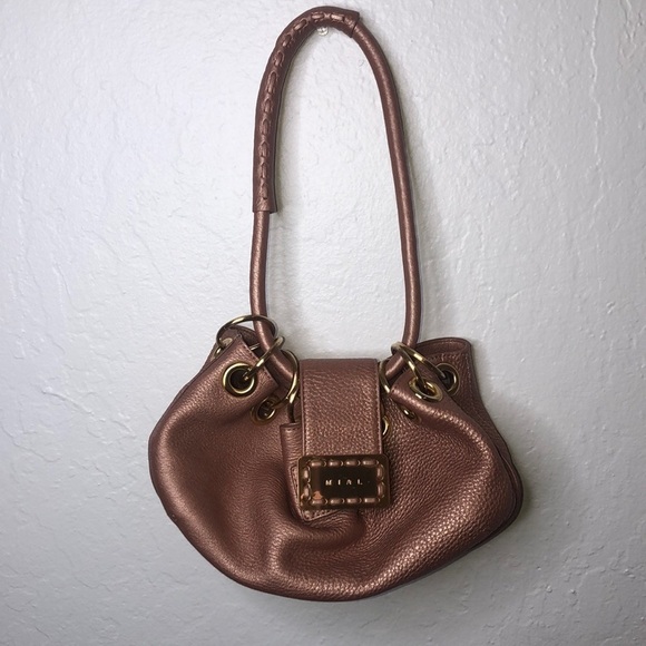 MIAL Metallic Pink Leather Bag - Picture 1 of 7